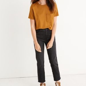 Madewell Faded Black Straight Leg Jeans